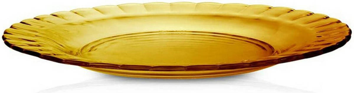 Eetbord Duralex Picardie Kristal Amber Ø 23 x 1,8 cm