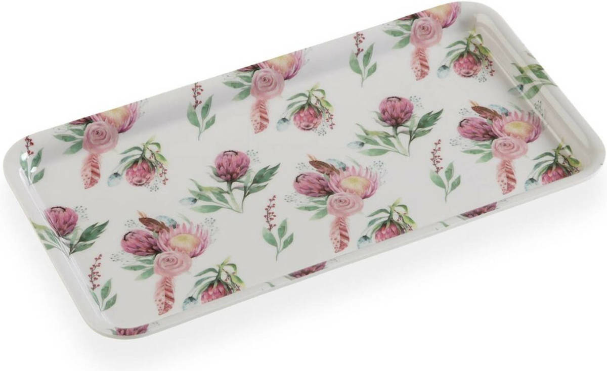 Dienblad Versa Blommor Melamine 16 x 1,4 x 30 cm