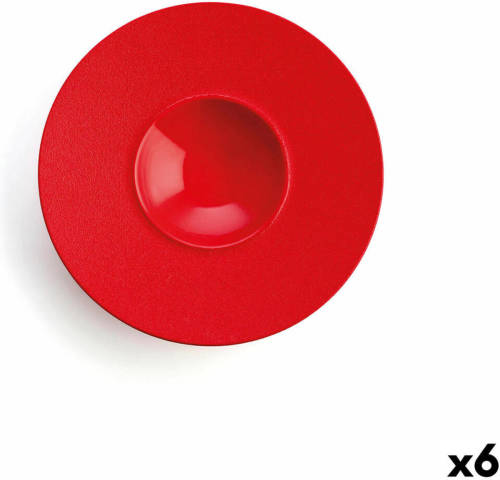 Diep bord Ariane Antracita Keramisch Rood (Ø 28 cm) (6 Stuks)