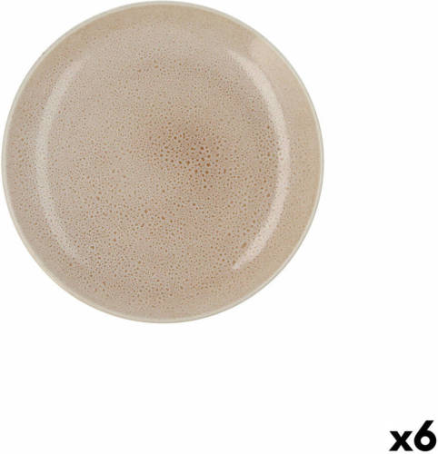 Eetbord Ariane Porous Beige Keramisch Ø 27 cm (6 Stuks)