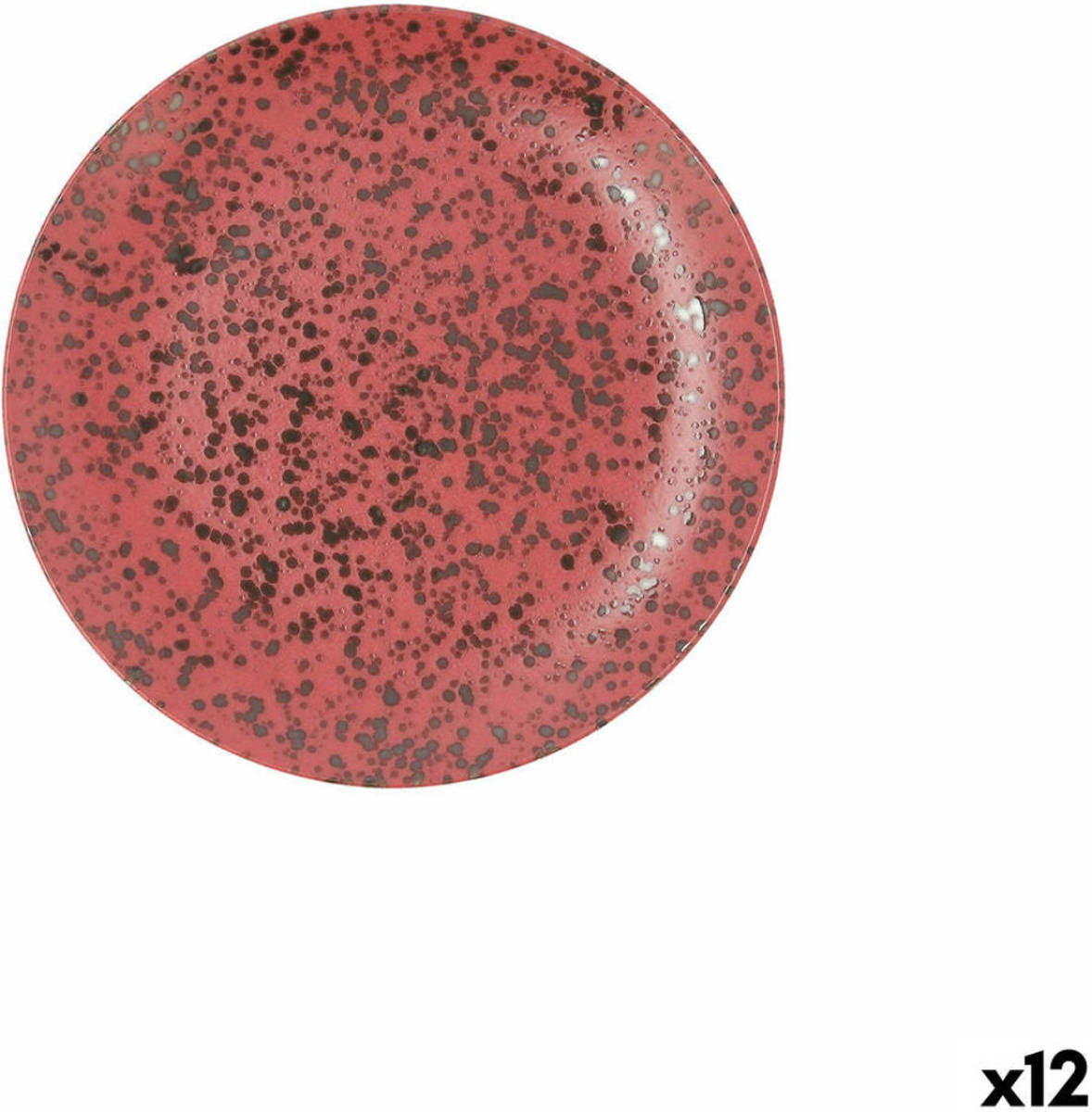Eetbord Ariane Oxide Rood Keramisch Ø 21 cm (12 Stuks)