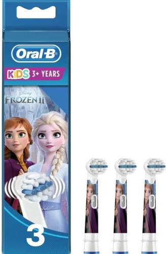 Oral-B 80352082 Disney Frozen 2 vervangende opzetborstels, voor Oral-B elektrische tandenborstel voor kinderen - 3 stuks