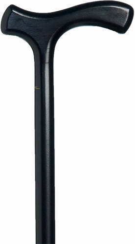 Gastrock Houten Wandelstok - Beukenhout - Zwart - Fritz handvat - Voor heren en dames - Lengte 94 cm
