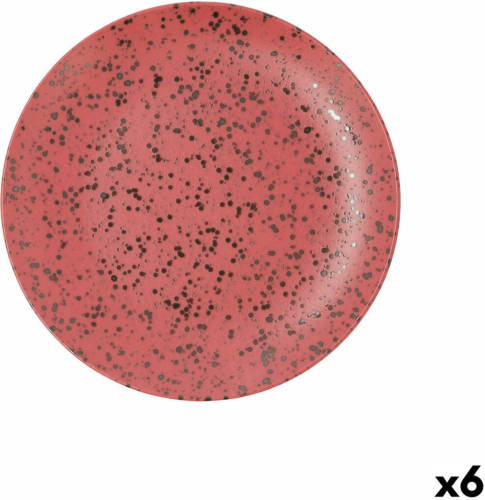 Eetbord Ariane Oxide Rood Keramisch Ø 27 cm (6 Stuks)