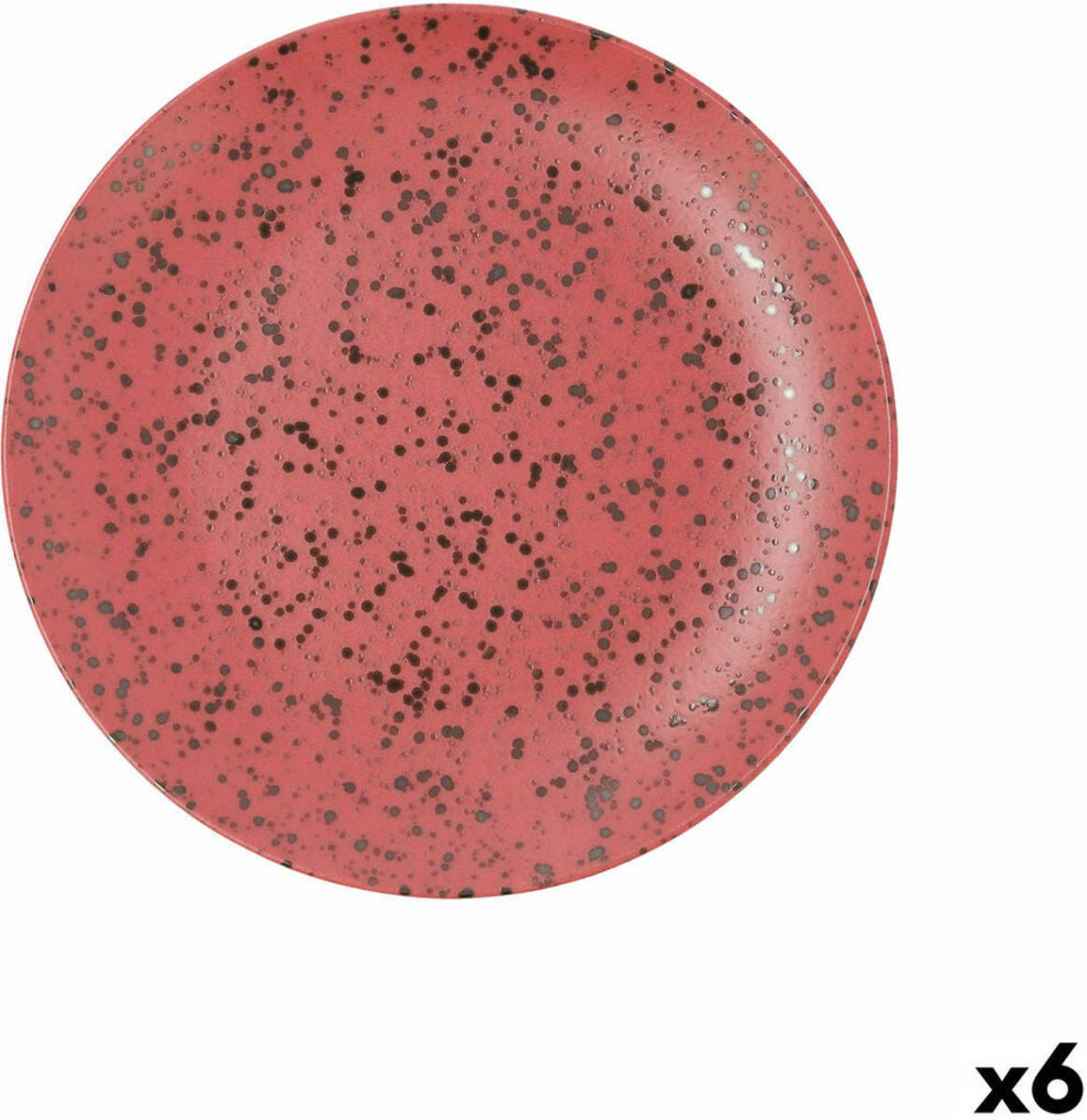 Eetbord Ariane Oxide Rood Keramisch Ø 27 cm (6 Stuks)