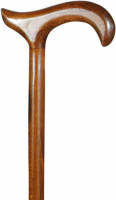 Classic Canes Houten Wandelstok - Beukenhout - Bruin - Derby handvat - Voor heren en dames - Lengte 89 cm