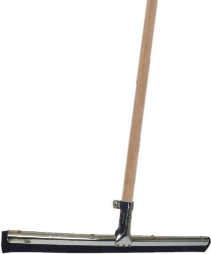 Betra Vloertrekker/douchetrekker voor water metaal/rubber 35 cm met houten steel 130 cm - Vloerwissers
