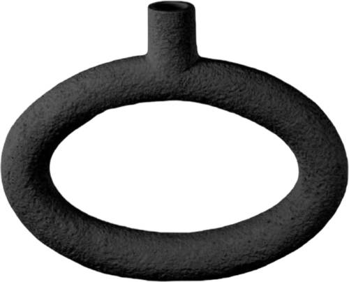 Present Time wijde vaas ring oval wide zwart