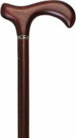Classic Canes Houten Wandelstok - Beukenhout - Bordeauxrood - Derby handvat - Voor heren en dames - Lengte 92 cm