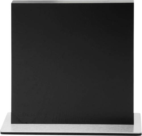 Eden Magnetic Knife Block EQB102 Magnetisch Messenblok, Zwart Essenhout, Stalen Basis, 23 x 25 cm