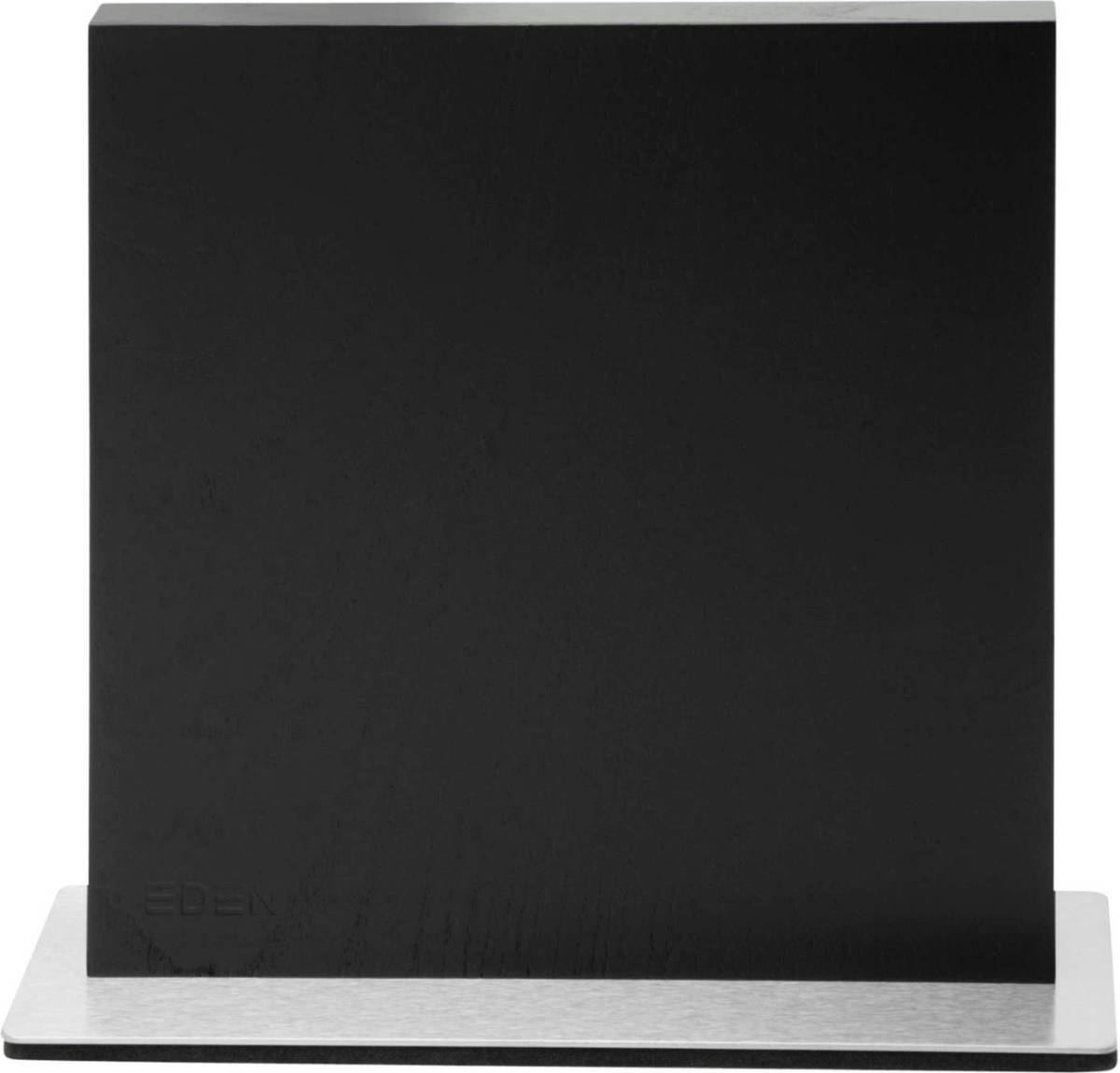 Eden Magnetic Knife Block EQB102 Magnetisch Messenblok, Zwart Essenhout, Stalen Basis, 23 x 25 cm