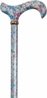 Classic Canes Verstelbare Wandelstok - Tea Party - Bloemen - Aluminium - Derby handvat - Lengte 77 - 100 cm