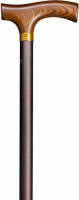 Gastrock Verstelbare Wandelstok - Brons - Aluminium - Fritz handvat - Lengte 75 - 100 cm