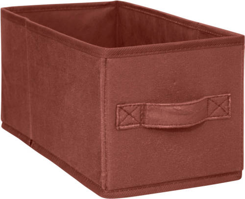 5five Opbergmand/kastmand - vakkenkast - 7 liter - bordeaux rood - 15 x 31 x 15 cm - Opbergmanden