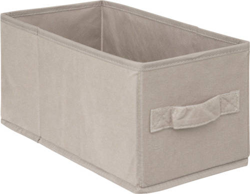 5five Opbergmand/kastmand - vakkenkast - 7 liter - beige - 15 x 31 x 15 cm - Opbergmanden