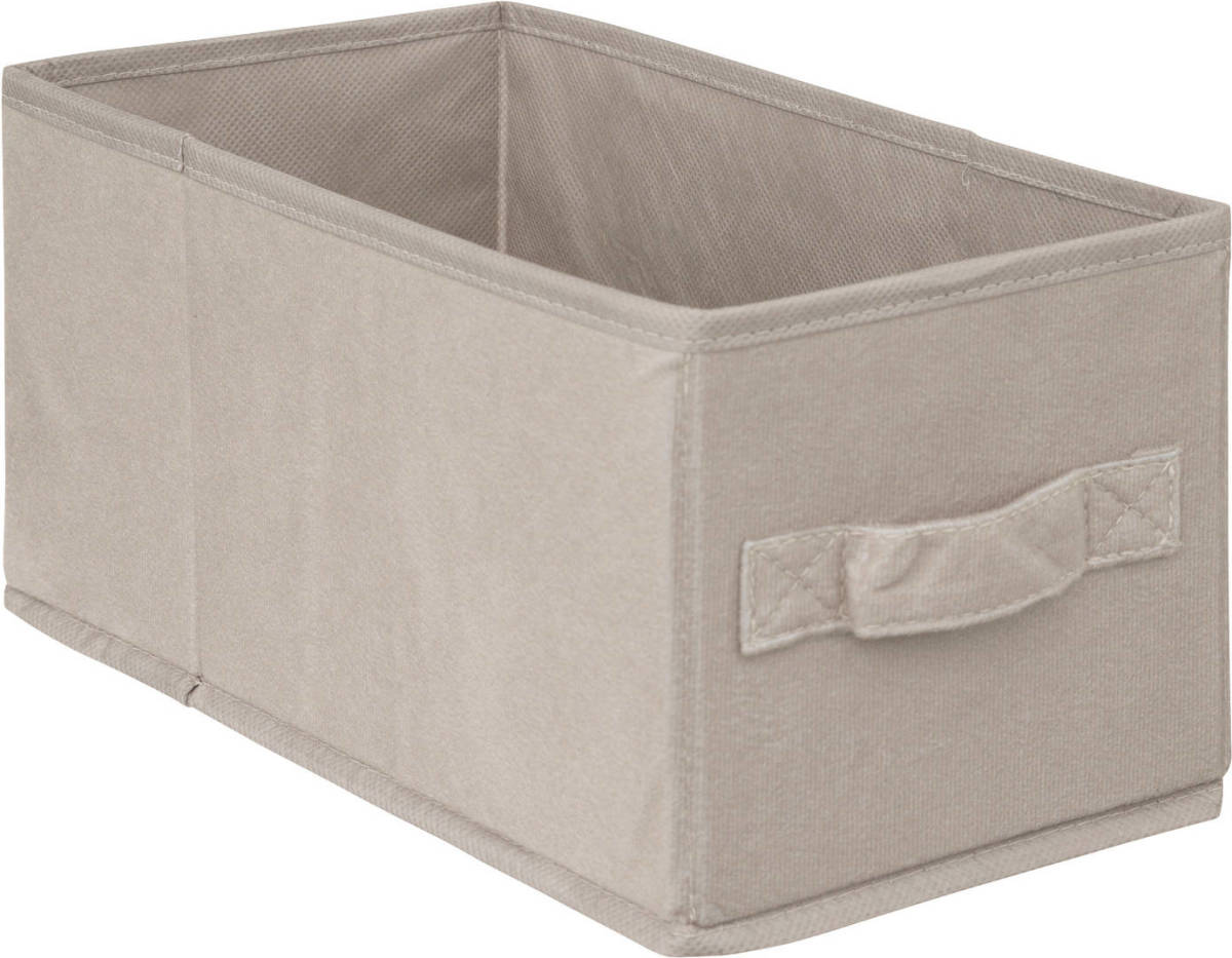 5five Opbergmand/kastmand - vakkenkast - 7 liter - beige - 15 x 31 x 15 cm - Opbergmanden
