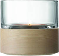 LSA L.S.A. - Lotta Kandelaar met Kaars 22.5 cm - Glas - Transparant