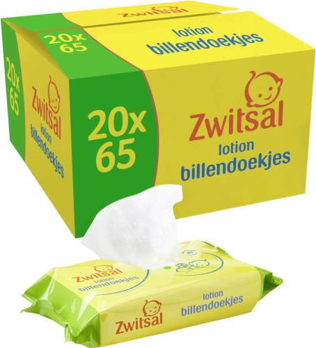 Zwitsal Lotion - 1300 Billendoekjes / Babydoekjes (20x65 stuks)