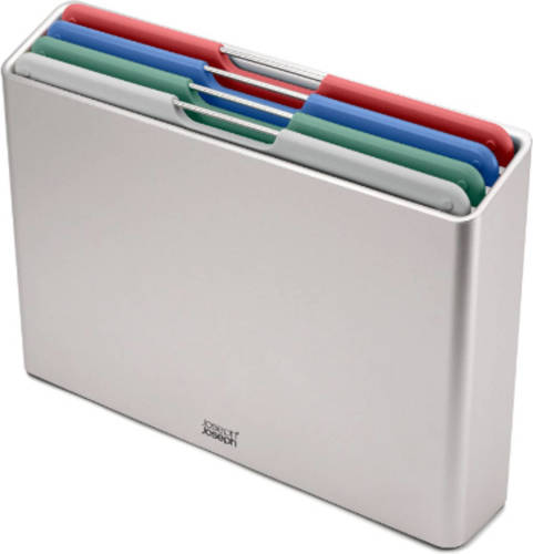Joseph Joseph - Coast Snijplanken, Set van 4 Stuks, Groot, Zilver - Joseph Joseph Folio