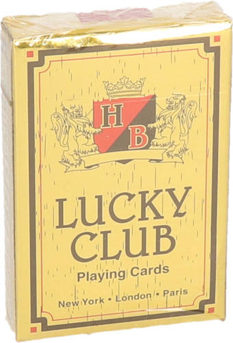 Trendoz Lucky club speelkaarten rood 9 x 6 cm - Kaartspel