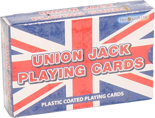 Trendoz Speelkaarten geplastificeerd Union jack 9 x 6 cm - Kaartspel