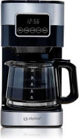 Alpina Koffiemachine 900W - Filterkoffie - 1,5 L/ 12 Kopjes - Uitstelfunctie - Warmhoudplaat - Digitaal Display - Zwart
