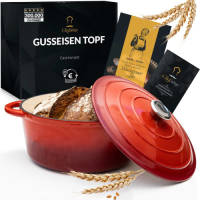 Gietijzeren Pan Chefarone 4.7L - Braadpan Inclusief Deksel - Kookpan voor alle Warmtebronnen - Kookpot Ø 26CM