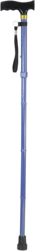 Aidapt wandelstok opvouwbaar - blauw carbon look