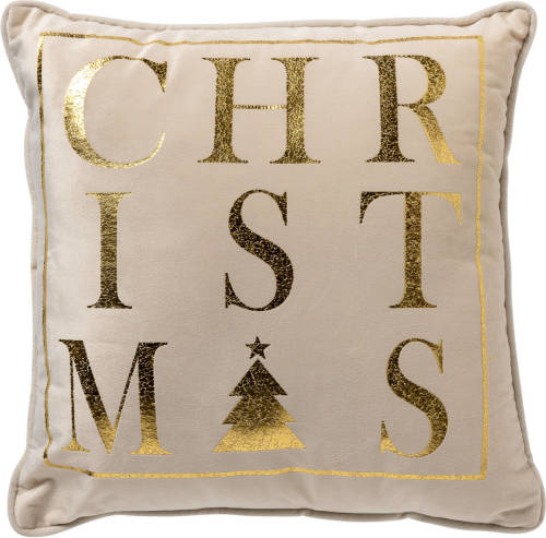 Dutch Decor CHRISTMAS - Sierkussen 45x45 cm - Kerst - Whisper White - wit