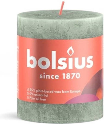 Bolsius Stompkaars Jade Green - Ø68 mm - Hoogte 8 cm - Groen - 35 Branduren