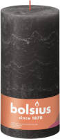 Bolsius Stompkaars Stormy Grey Ø100 mm - Hoogte 20 cm - Donkergrijs - 125 branduren
