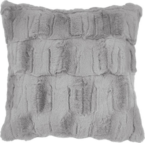 Heckett & Lane Fake Fur Sierkussen Delphi - lava grey 48x48cm