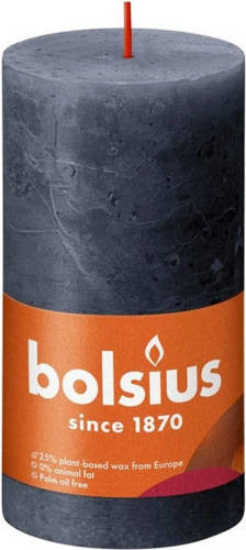 Bolsius Stompkaars Twilight Blue Ø68 mm - Hoogte 13 cm - Blauw/Grijs - 60 branduren