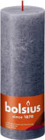 Bolsius Stompkaars Frosted Lavender Ø68 mm - Hoogte 19 cm - Grijs/Lavendel - 85 branduren