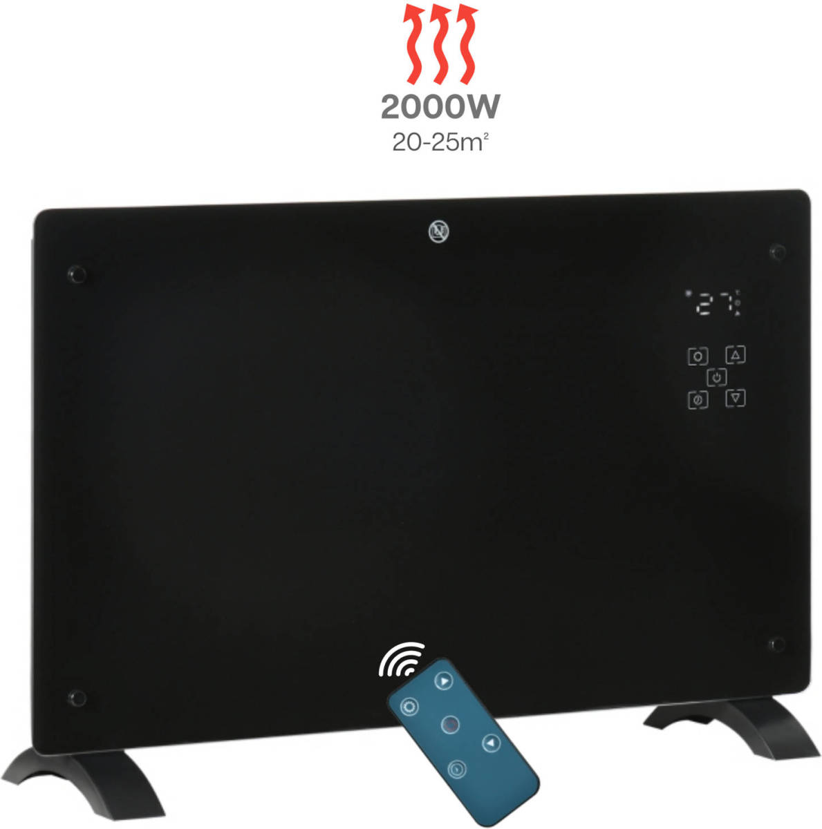 Zenzee Convectorkachel met thermostaat - Heater - Elektrische verwarming - Afstandsbediening - Vrijstaand of wandmontage -...
