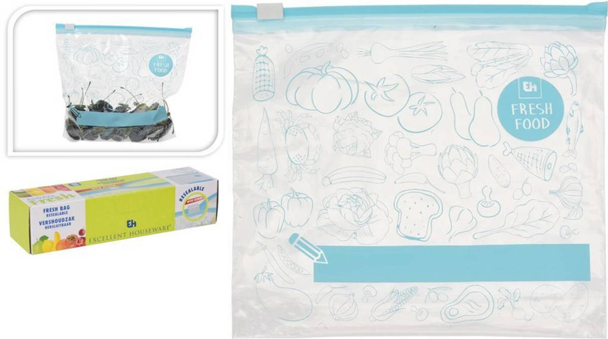 Excellent Houseware Vershoudzakjes 1,2 liter 40 stuks