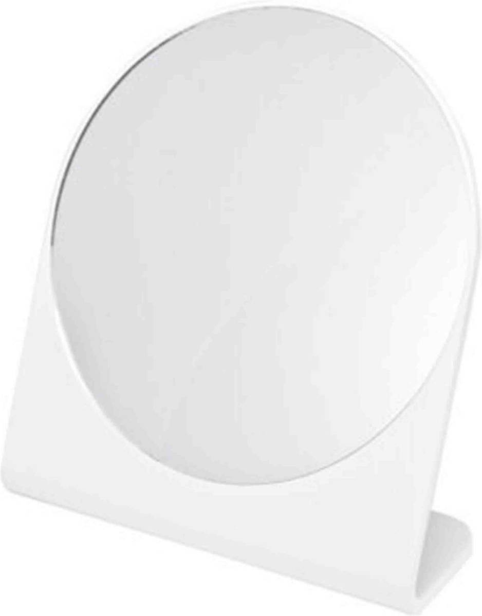 Svenska Living Make-up spiegel/scheerspiegel - 16 x 16 cm - wit - Make-up spiegeltjes