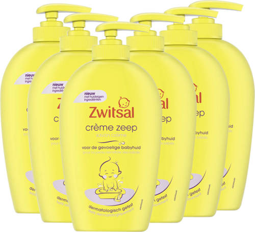 Zwitsal - Zeep Creme - 6 x 250ml - met pompje - Voordeelverpakking