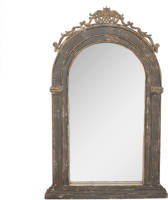 Clayre & Eef Spiegel 73x7x115 cm Grijs Beige Glas Hout Wandspiegel Grijs Wandspiegel