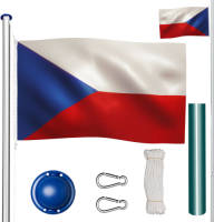 Tectake - Aluminium vlaggenmast Tsjechië