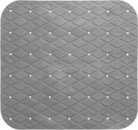 5five Anti-slip badkamer douche/bad mat grijs 50 x 50 cm vierkant - Badmatjes