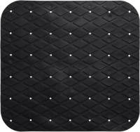 5five Anti-slip badkamer douche/bad mat zwart 50 x 50 cm vierkant - Badmatjes