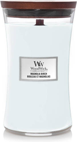 Woodwick Geurkaars Large Magnolia Birch - 18 cm / ø 10 cm