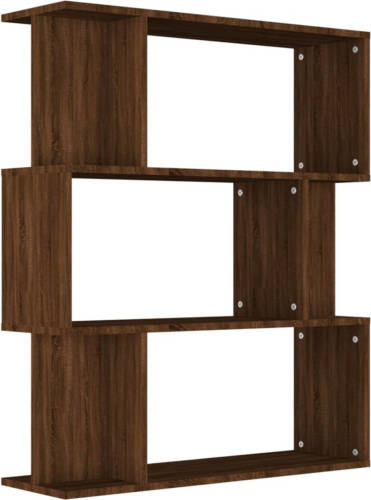 VidaXL Boekenkast / kamerscherm 80x24x96 cm bewerkt hout bruineiken