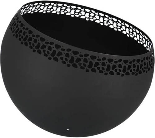 Esschert Design Vuurplaats bolvormig spikkels zwart