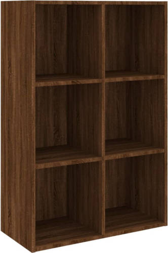 VidaXL Boekenkast 66x30x98 cm bewerkt hout bruin eikenkleur