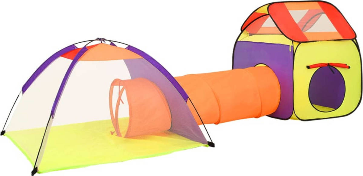 VidaXL Kinderspeeltent 338x123x111 cm meerkleurig