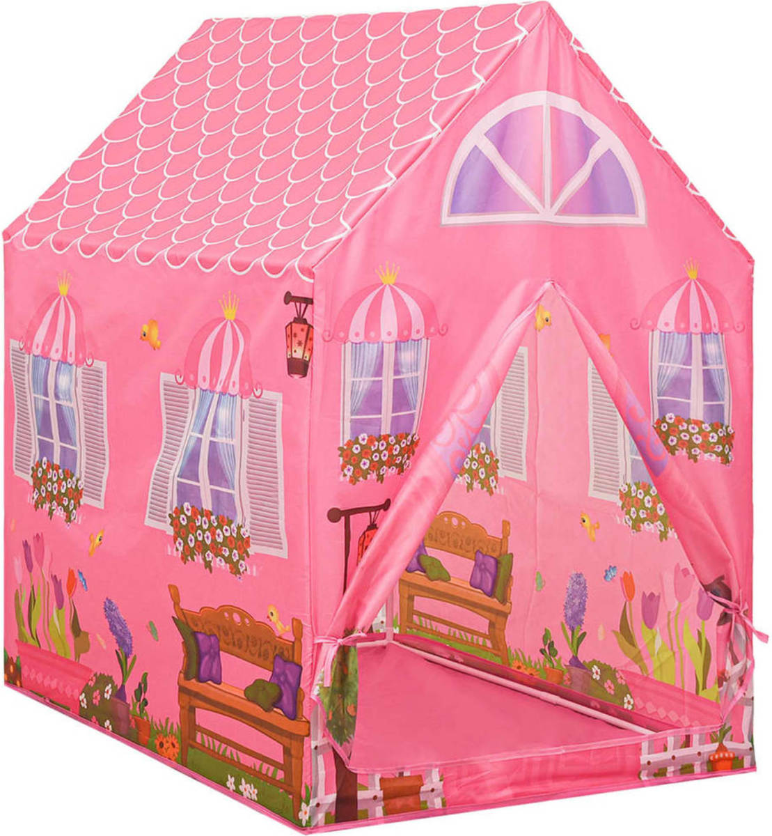 VidaXL Kinderspeeltent 69x94x104 cm roze