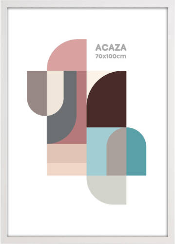 Acaza Poster Lijst, grote Kader voor Foto's of Posters van 70 x 100 cm, MDF Hout, witte Rand