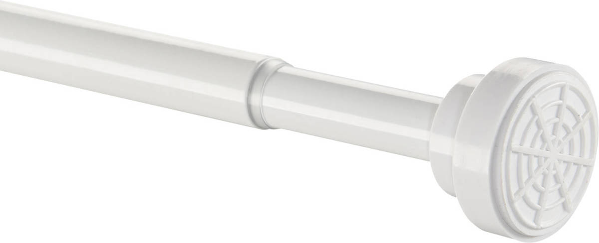 Tringle à rideau auto-tendue Acaza - Rail extensible sans perçage ni trou - Tige de 125 à 220 cm - Blanc